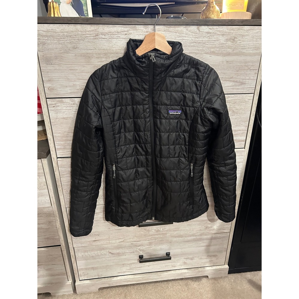 Patagonia Nano Puff Jacket Womens XS Black Full Zip Quilted Puffer 84217 - Picture 2 of 8
